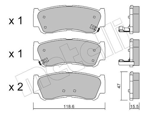 Гальмівні колодки дискові METELLI 2207880 - zapix