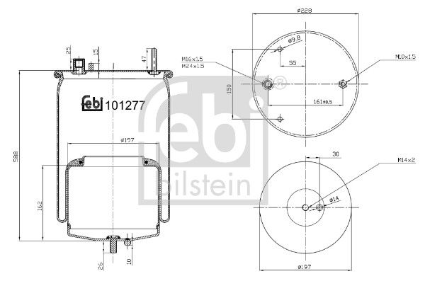 Пневматична підвіска FEBI BILSTEIN 101277 - zapix
