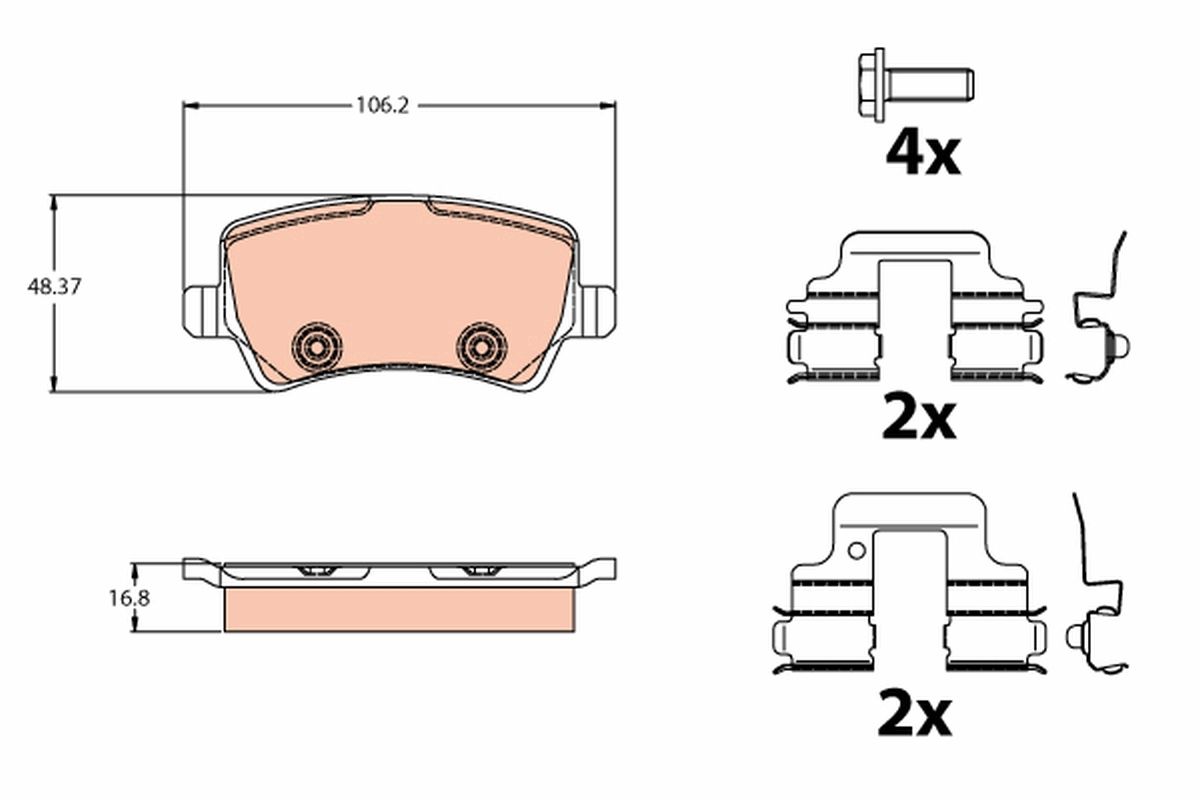 Гальмівні колодки дискові TRW GDB2125 - zapix