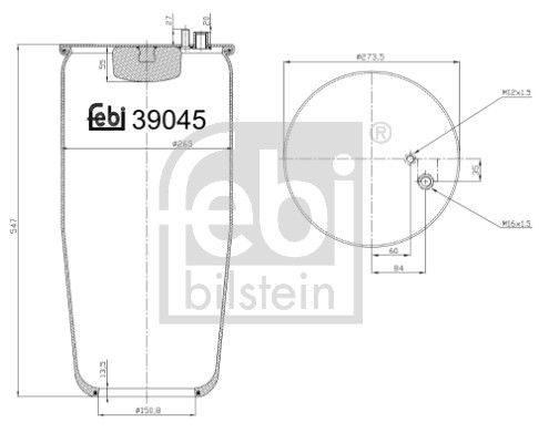 Пневматична підвіска FEBI BILSTEIN 39045 - zapix