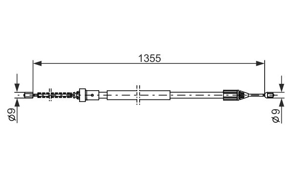 Трос ручного гальма BOSCH 1987482309 - zapix