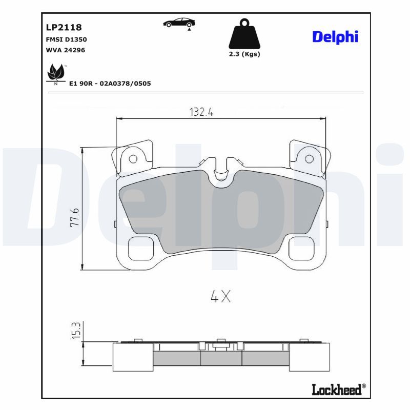 Гальмівні колодки дискові DELPHI LP2118 - zapix
