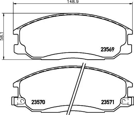 Гальмівні колодки дискові NISSHINBO NP6007 - zapix