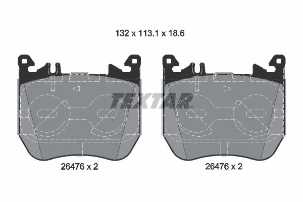 Гальмівні колодки дискові TEXTAR 2647601 - zapix