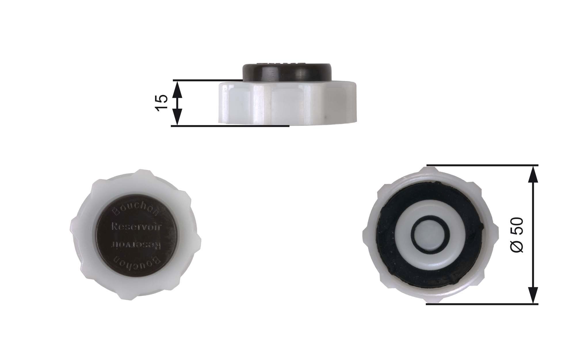 Кришка розширювального бачка GATES RC222 - zapix