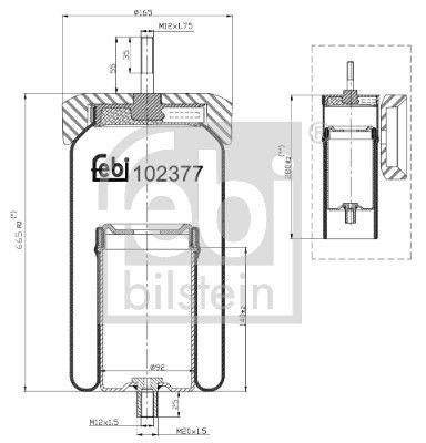 Пневматична підвіска FEBI BILSTEIN 102377 - zapix