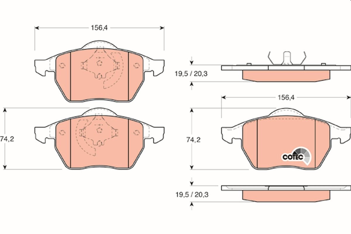 Гальмівні колодки дискові TRW GDB1200 - zapix