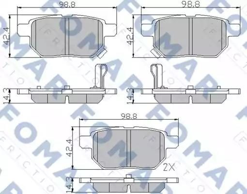 Гальмівні колодки дискові FOMAR FRICTION FO933481 - zapix