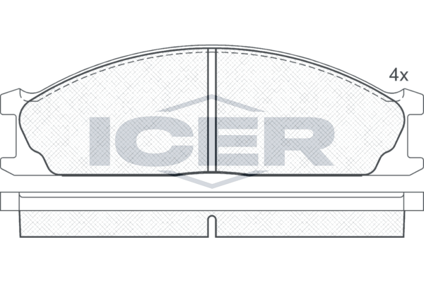 Гальмівні колодки дискові ICER 140884