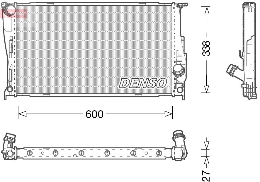 Радіатор охолодження двигуна DENSO DRM05003 - zapix