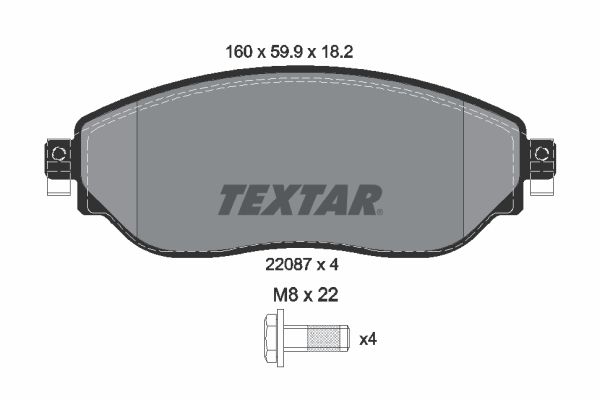 Гальмівні колодки дискові TEXTAR 2208701
