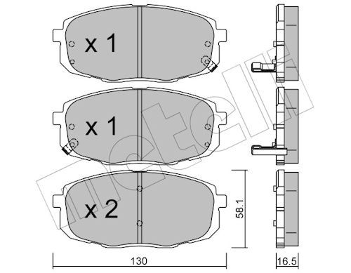 Гальмівні колодки дискові METELLI 2205130 - zapix