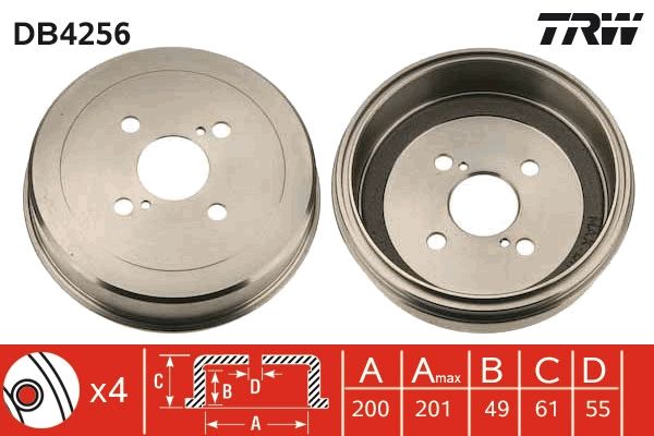 Гальмівний барабан TRW DB4256 - zapix