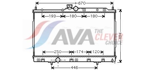 Радіатор охолодження двигуна AVA QUALITY COOLING MT2184 - zapix