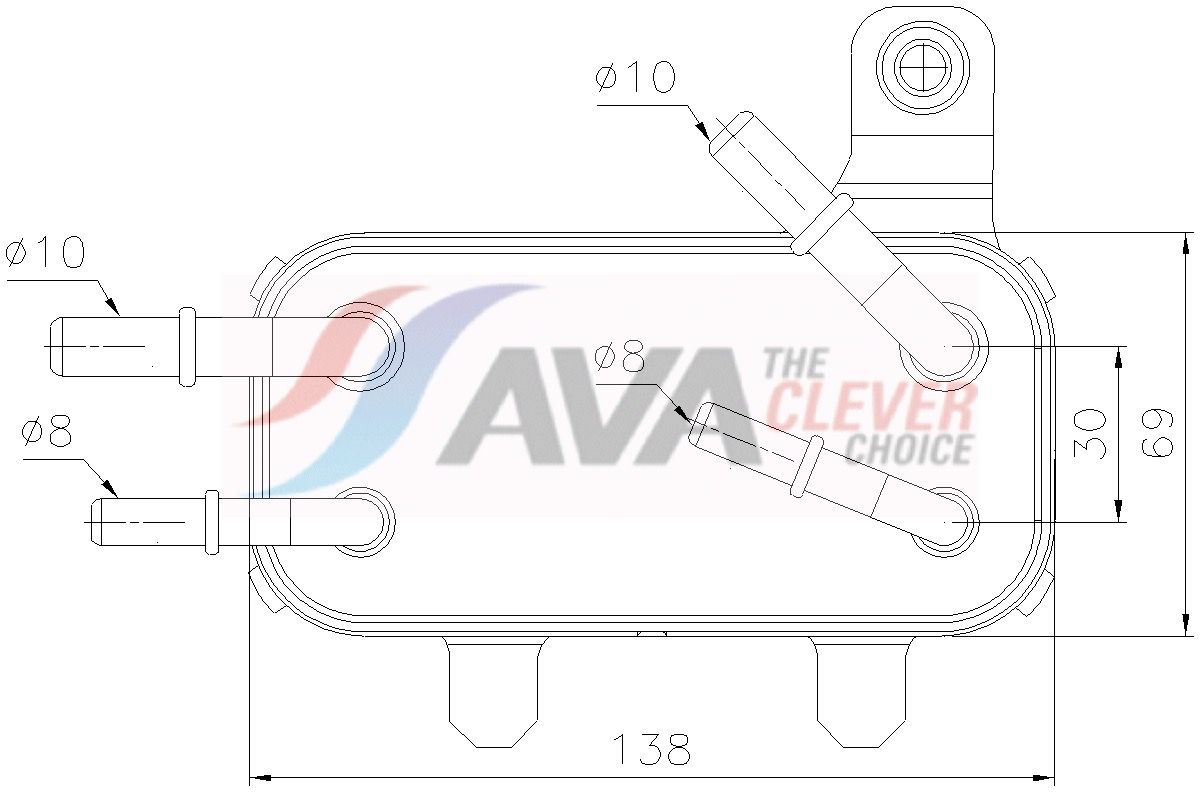 Оливний радіатор двигуна AVA QUALITY COOLING AU3366 - zapix