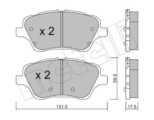 Гальмівні колодки дискові METELLI 2209760 - zapix