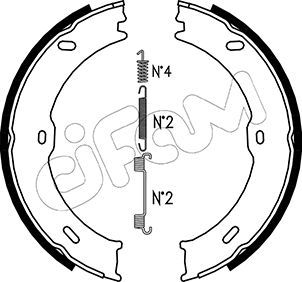 Гальмівні колодки ручника (барабанні) CIFAM 153246K - zapix