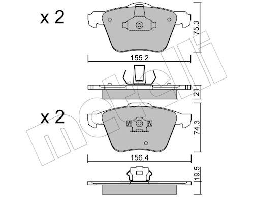Гальмівні колодки дискові METELLI 2205990 - zapix