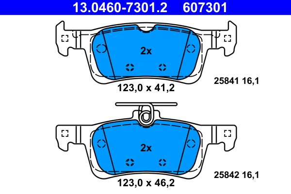 Гальмівні колодки дискові ATE 13046073012 - zapix
