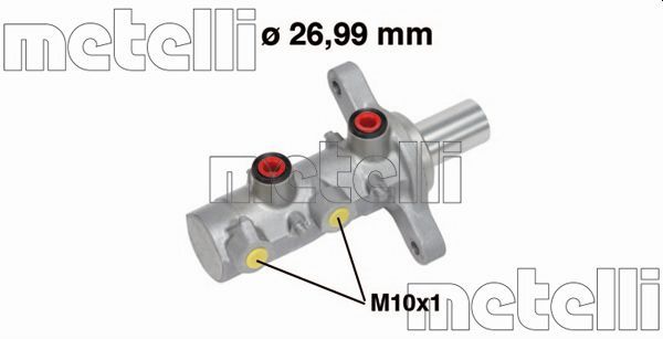 Головний гальмівний циліндр METELLI 050728 - zapix