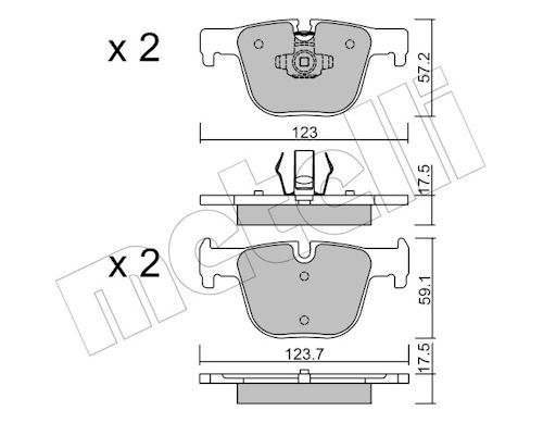 Гальмівні колодки дискові METELLI 2209630 - zapix