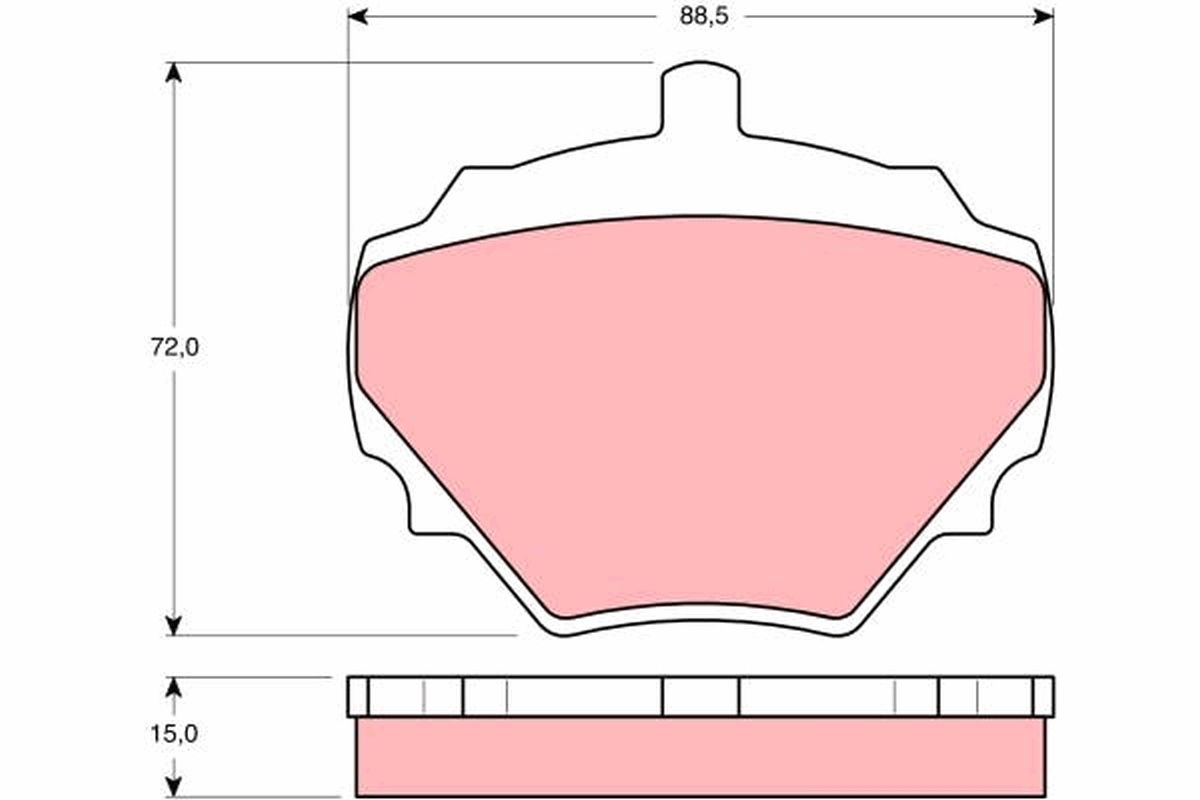 Гальмівні колодки дискові TRW GDB974 - zapix