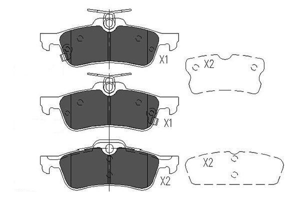 Гальмівні колодки дискові KAVO PARTS KBP9106 - zapix