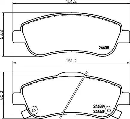 Гальмівні колодки дискові NISSHINBO NP8012 - zapix