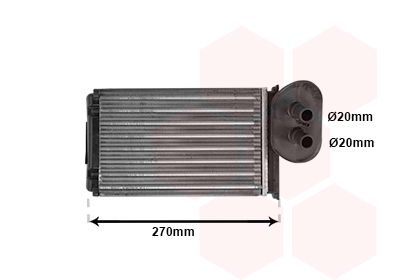 Радіатор пічки VAN WEZEL 58006296 - zapix