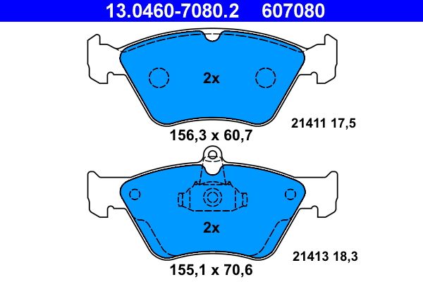 Гальмівні колодки дискові ATE 13046070802 - zapix