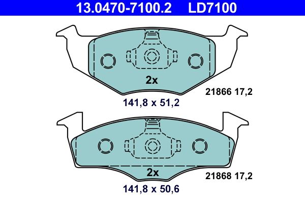 Гальмівні колодки дискові ATE 13047071002 - zapix