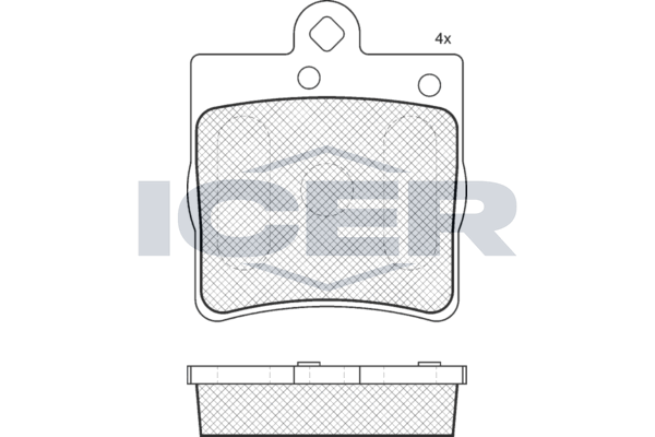 Гальмівні колодки дискові ICER 181311396 - zapix
