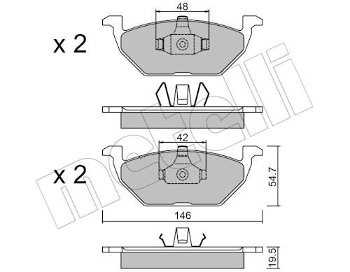 Гальмівні колодки дискові METELLI 2202111 - zapix