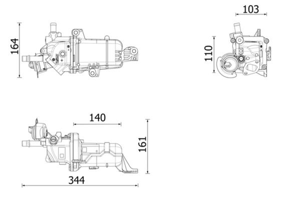 Радіатор EGR MAHLE CE49000P - zapix
