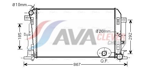 Радіатор охолодження двигуна AVA QUALITY COOLING VN2282 - zapix