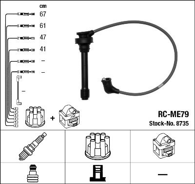 Кабелі запалювання NGK 8735 - zapix