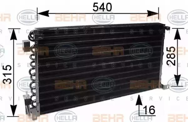 Радіатор кондиціонера HELLA 8FC351036041 - zapix