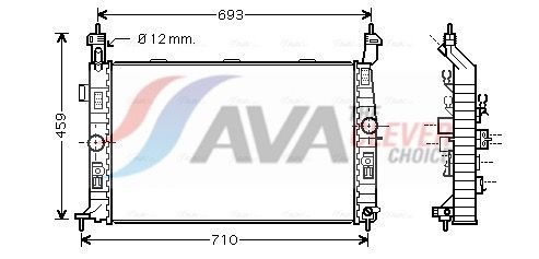 Радіатор охолодження двигуна AVA QUALITY COOLING OL2345 - zapix