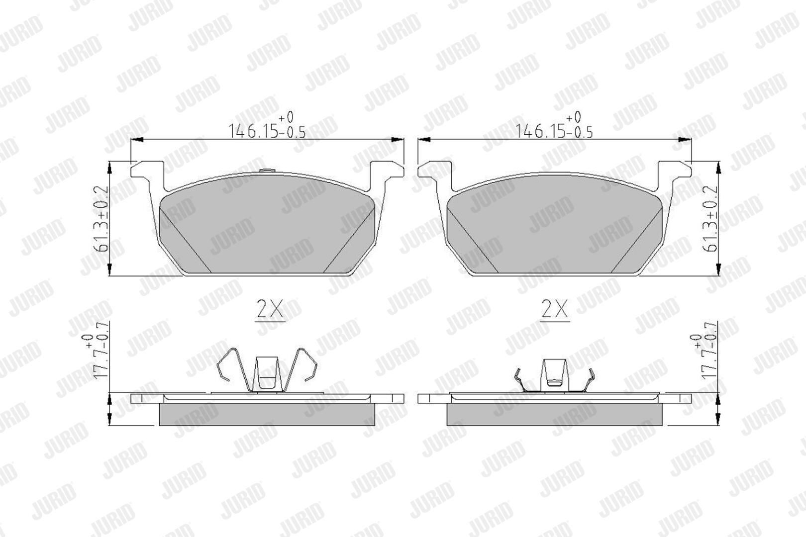 Гальмівні колодки дискові JURID 573833J - zapix
