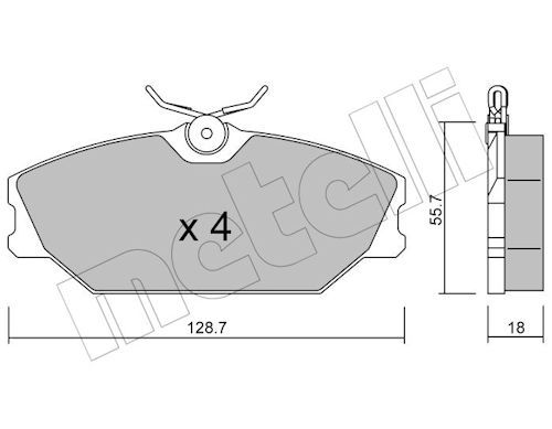 Гальмівні колодки дискові METELLI 2201422 - zapix