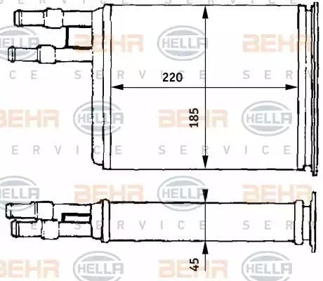 Радіатор пічки HELLA 8FH351313171 - zapix