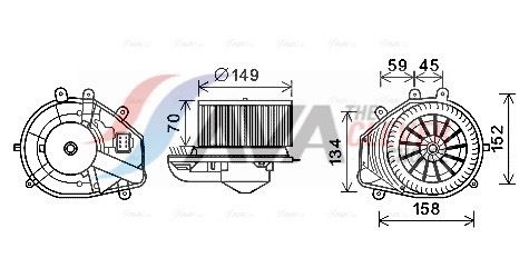 Вентилятор салону AVA QUALITY COOLING VN8353 - zapix
