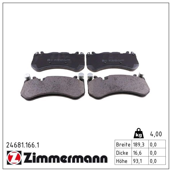 Гальмівні колодки дискові ZIMMERMANN 246811661 - zapix