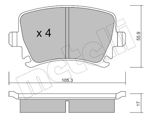 Гальмівні колодки дискові METELLI 2205530 - zapix