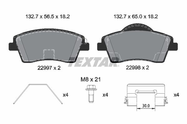 Гальмівні колодки дискові TEXTAR 2299701 - zapix