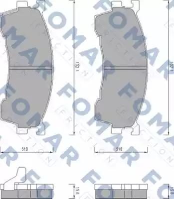 Гальмівні колодки дискові FOMAR FRICTION FO459481 - zapix
