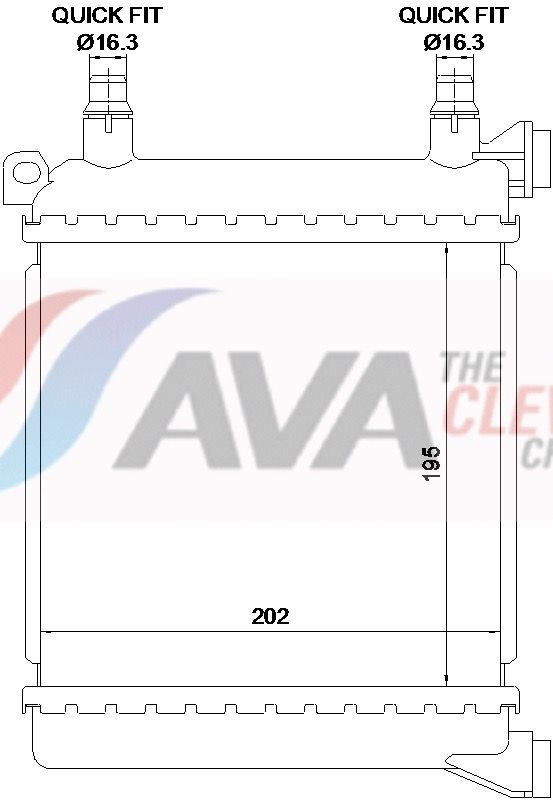 Радіатор охолодження двигуна AVA QUALITY COOLING BW2656 - zapix