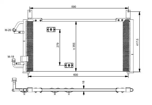 Радіатор кондиціонера NRF 35197 - zapix