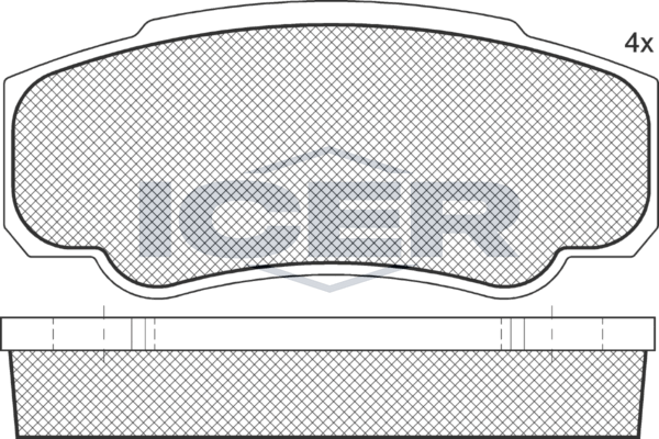 Гальмівні колодки дискові ICER 141524