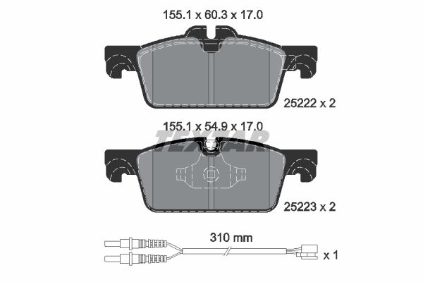 Гальмівні колодки дискові TEXTAR 2522201 - zapix